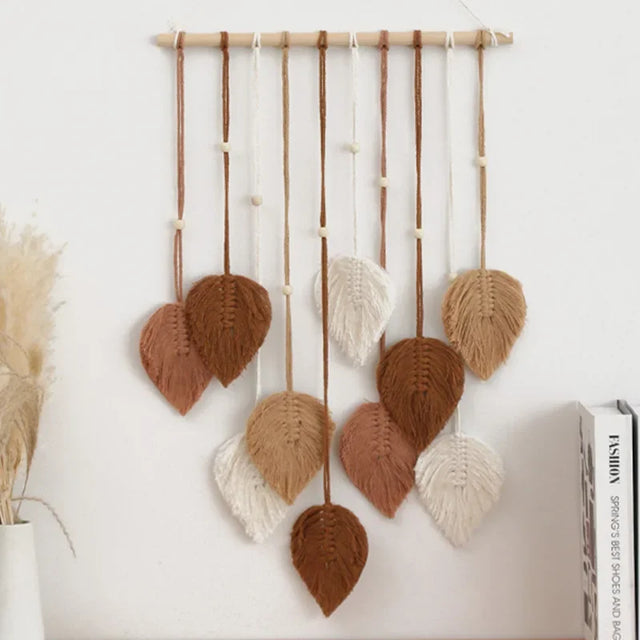 Boho Macrame Leaf Tapestry - Knotique