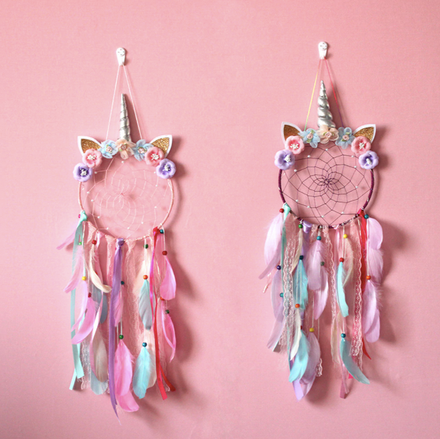 Cute Unicorn Dreamcatcher Wall Art - Knotique